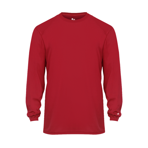 Badger Sport B-Core L/S Tee (410400-001904), Color 'Red'